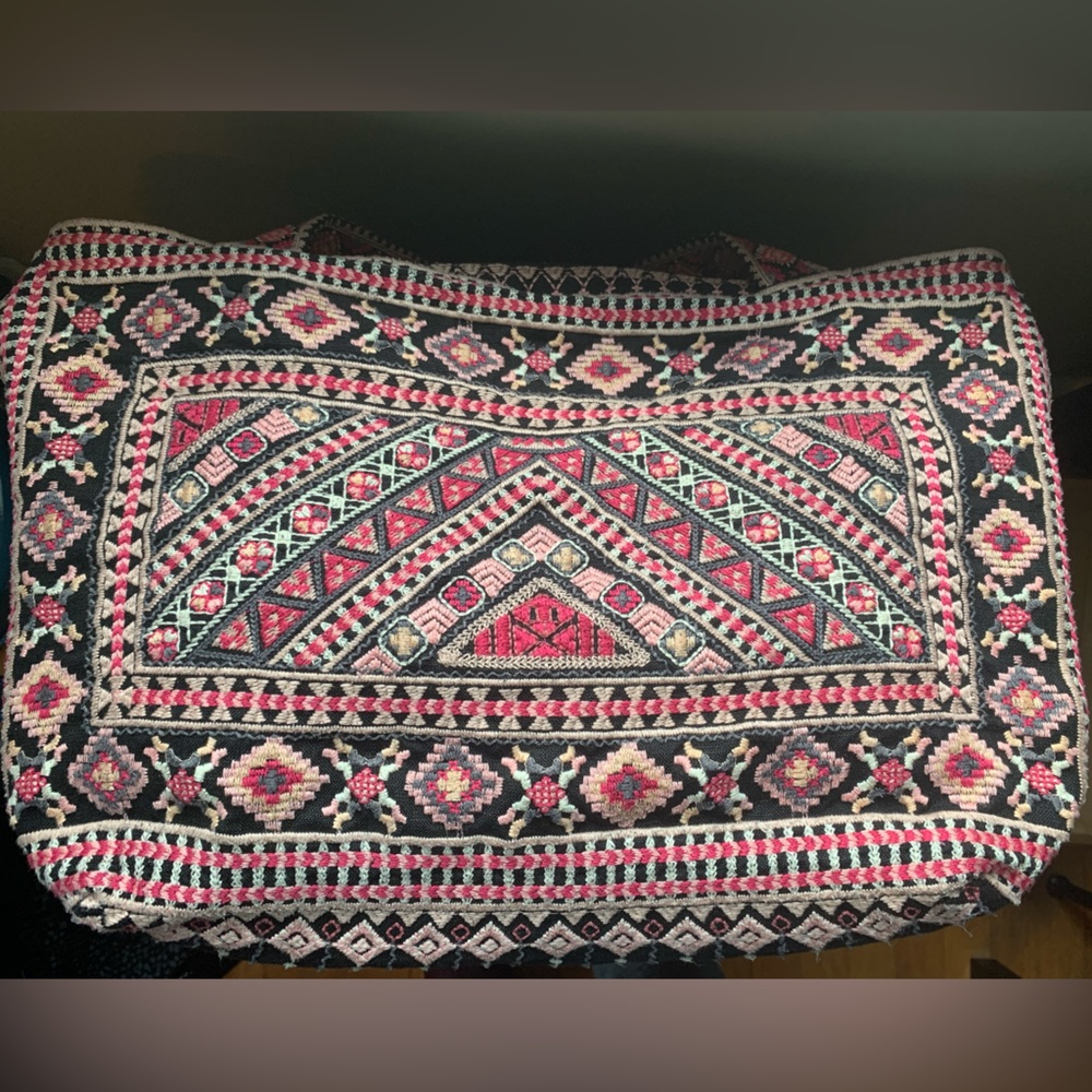 Johnny Was Sabriya linen tote bag